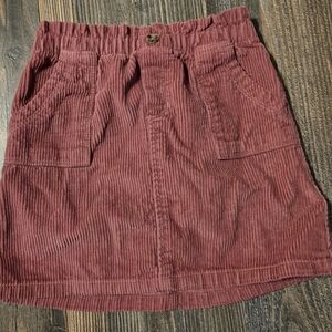 Old Navy Girls Corduroy Skirt in Mauve Pink